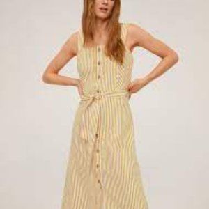Striped midi dress Mango